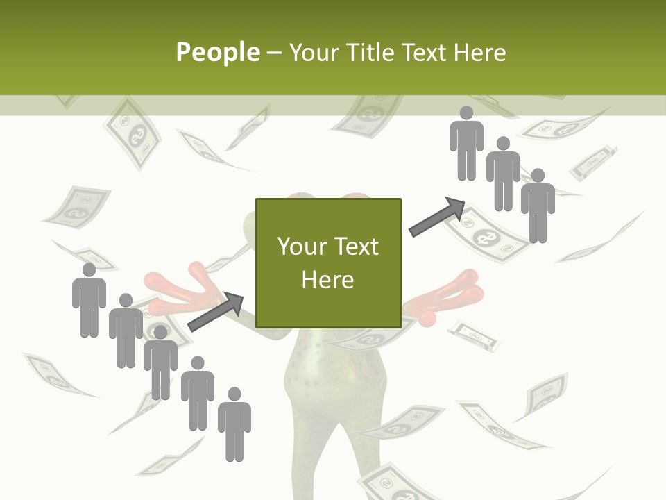 A Frog With Money Coming Out Of It's Mouth PowerPoint Template