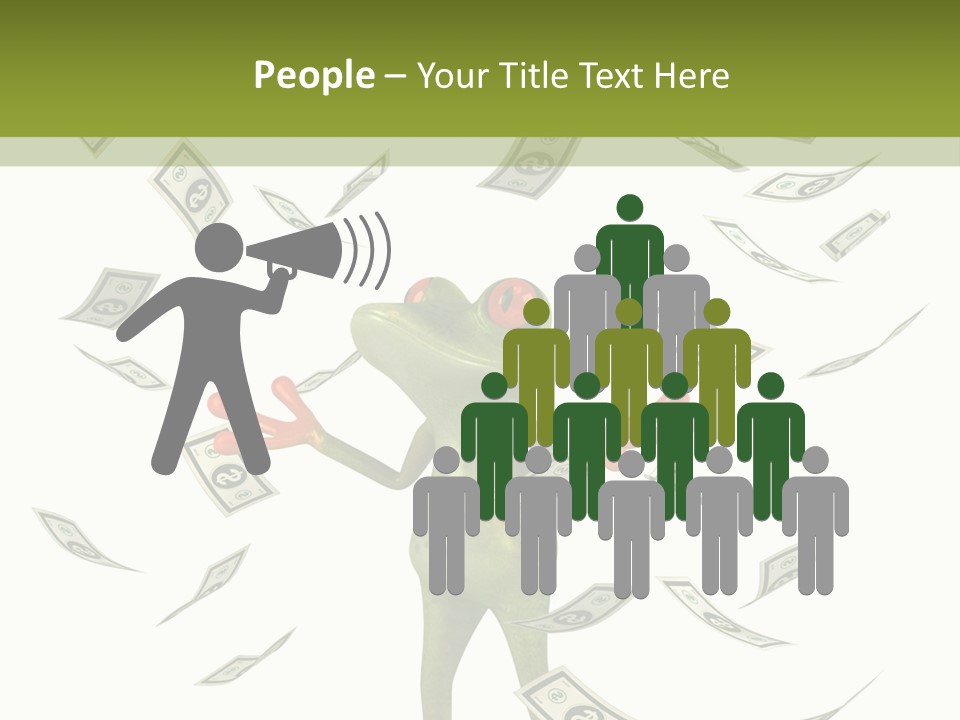 A Frog With Money Coming Out Of It's Mouth PowerPoint Template