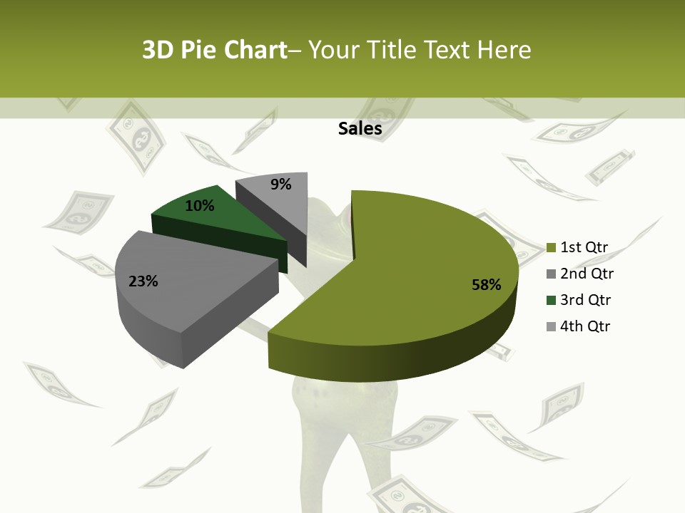 A Frog With Money Coming Out Of It's Mouth PowerPoint Template