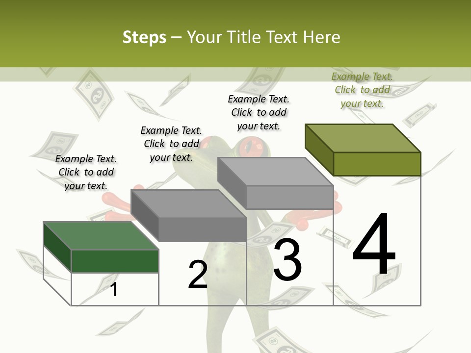 A Frog With Money Coming Out Of It's Mouth PowerPoint Template