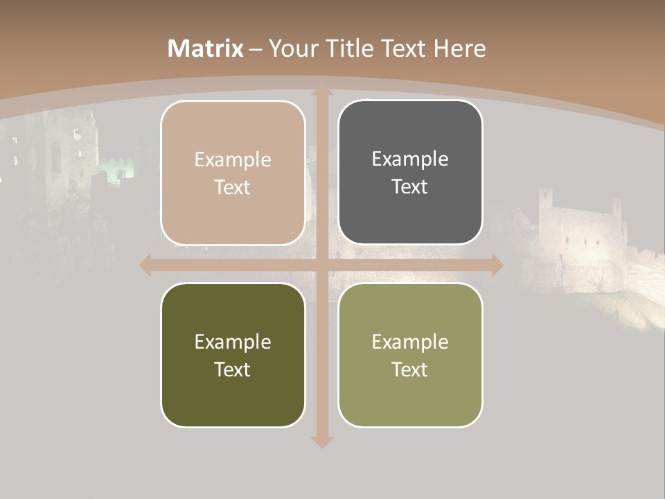 Building Slovakia Black PowerPoint Template