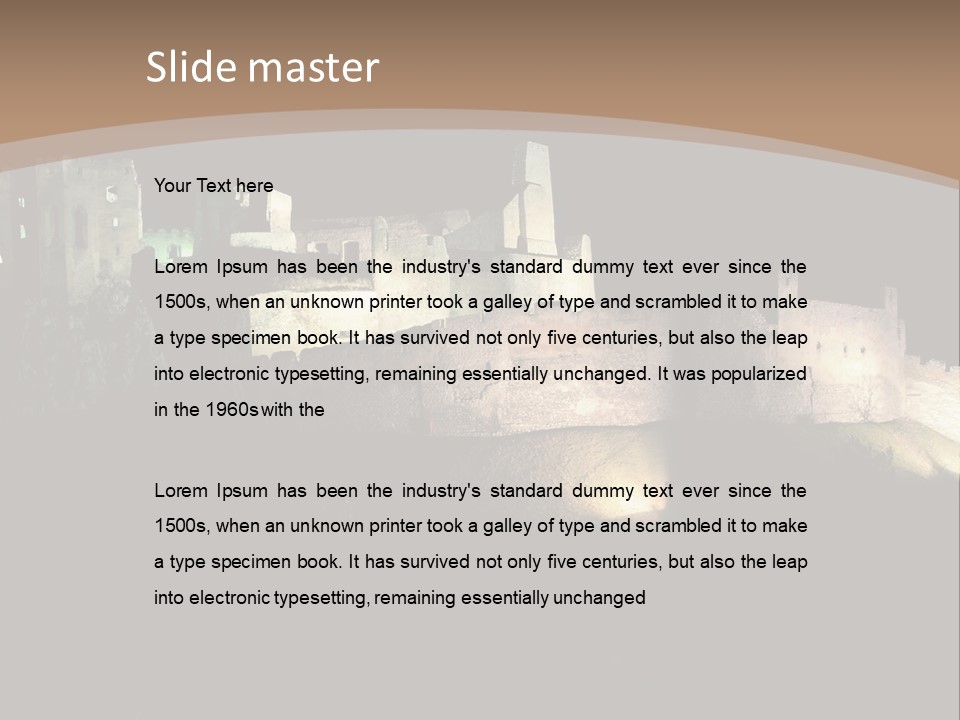 Building Slovakia Black PowerPoint Template