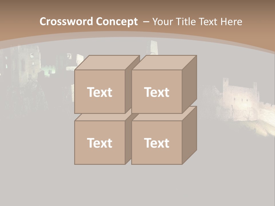 Building Slovakia Black PowerPoint Template