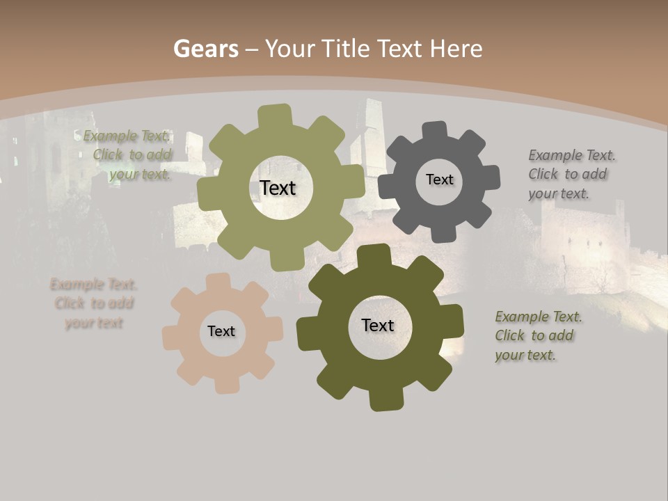 Building Slovakia Black PowerPoint Template