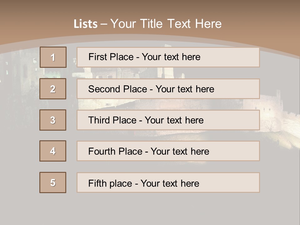 Building Slovakia Black PowerPoint Template
