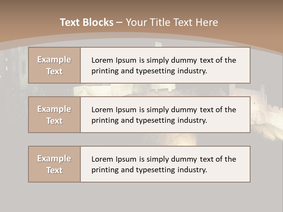 Building Slovakia Black PowerPoint Template