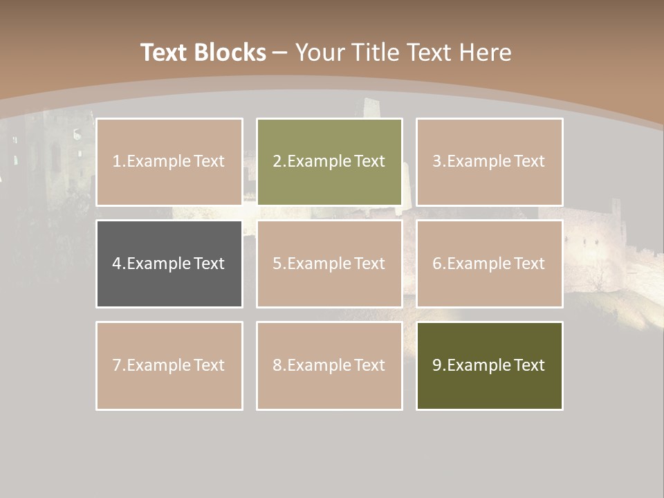 Building Slovakia Black PowerPoint Template