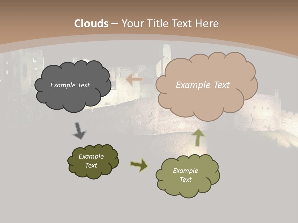 Building Slovakia Black PowerPoint Template
