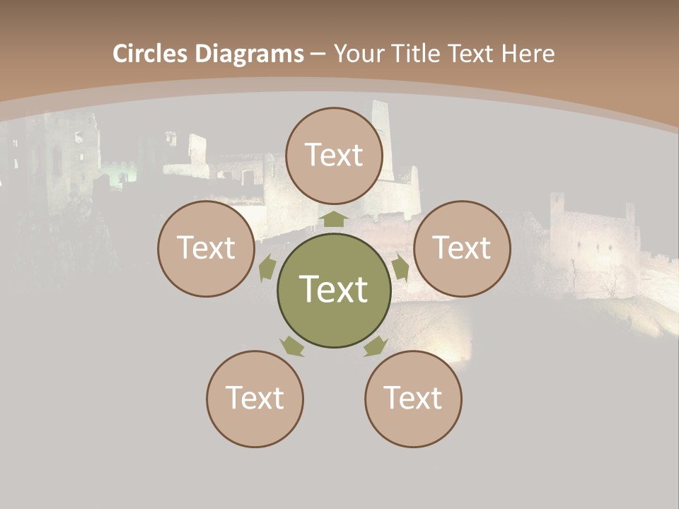 Building Slovakia Black PowerPoint Template