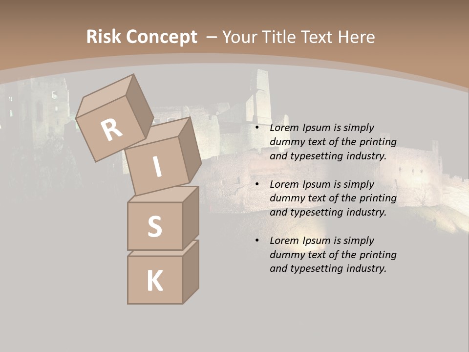 Building Slovakia Black PowerPoint Template