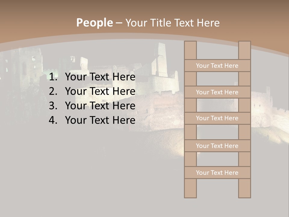 Building Slovakia Black PowerPoint Template