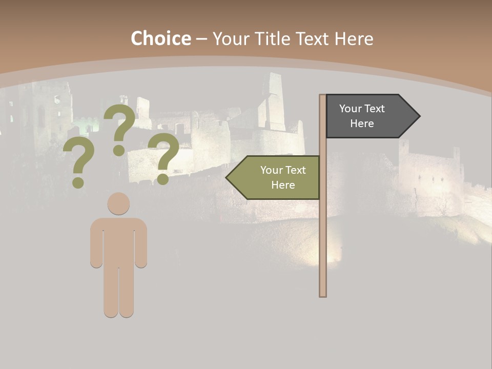 Building Slovakia Black PowerPoint Template