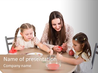 Student Outdoor Female PowerPoint Template