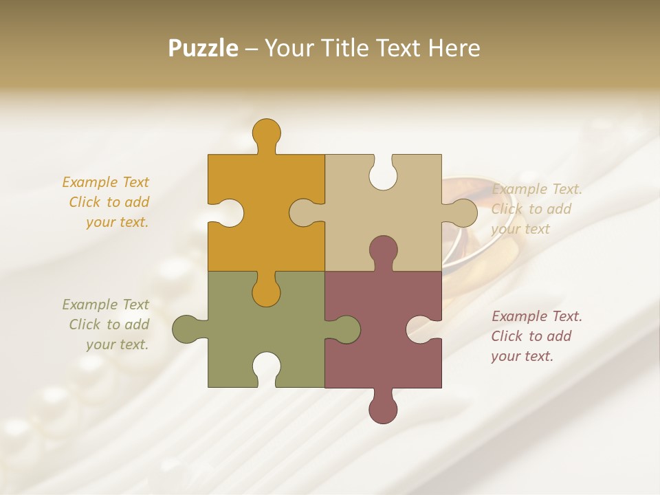 Wedding Golden Invitation PowerPoint Template