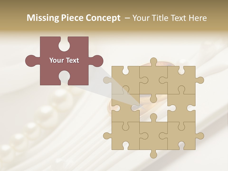 Wedding Golden Invitation PowerPoint Template