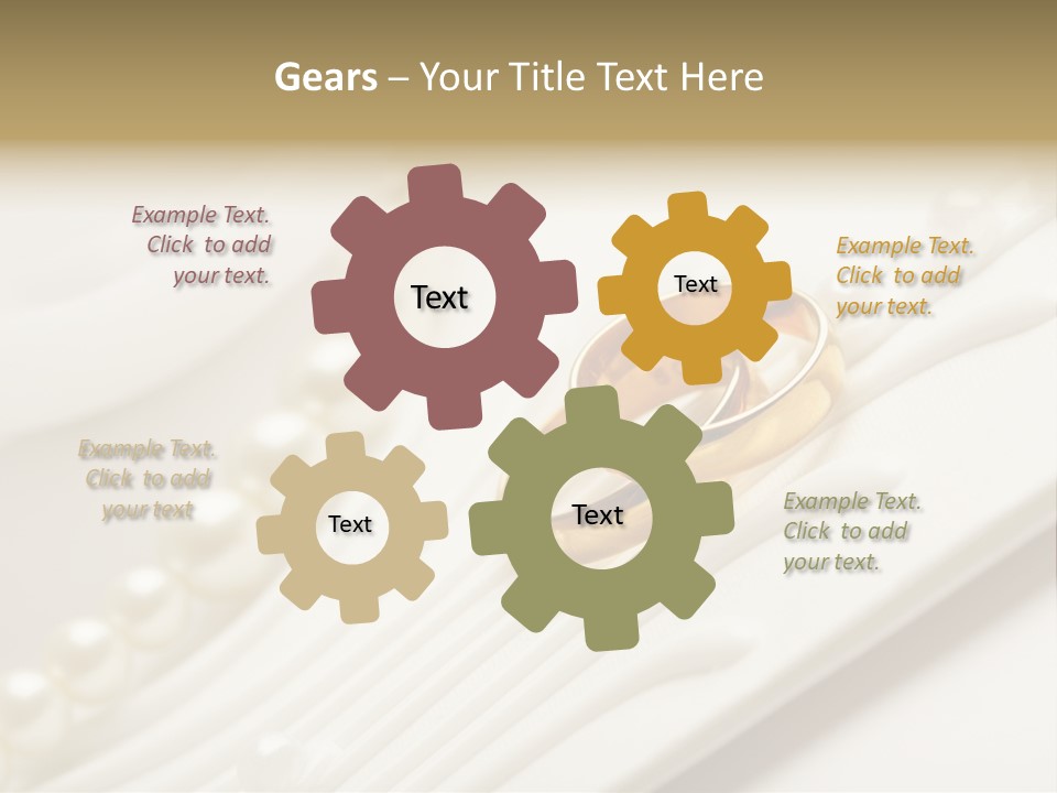 Wedding Golden Invitation PowerPoint Template