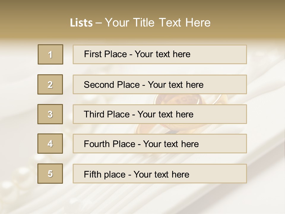 Wedding Golden Invitation PowerPoint Template