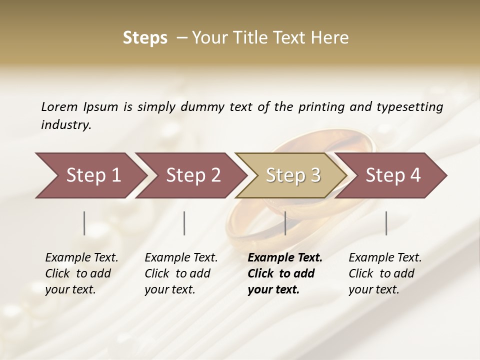 Wedding Golden Invitation PowerPoint Template