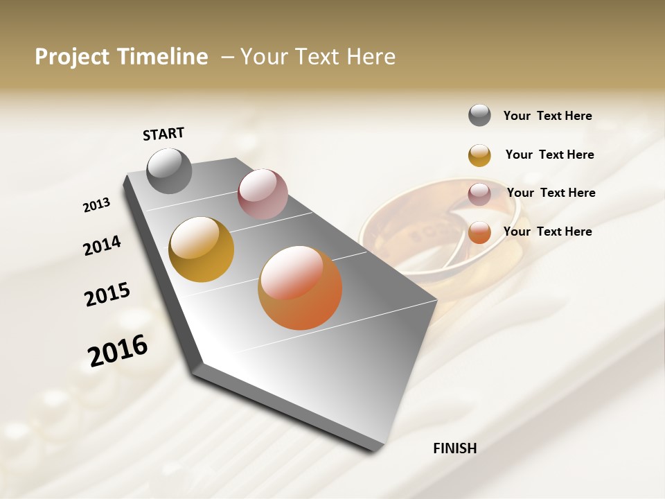 Wedding Golden Invitation PowerPoint Template