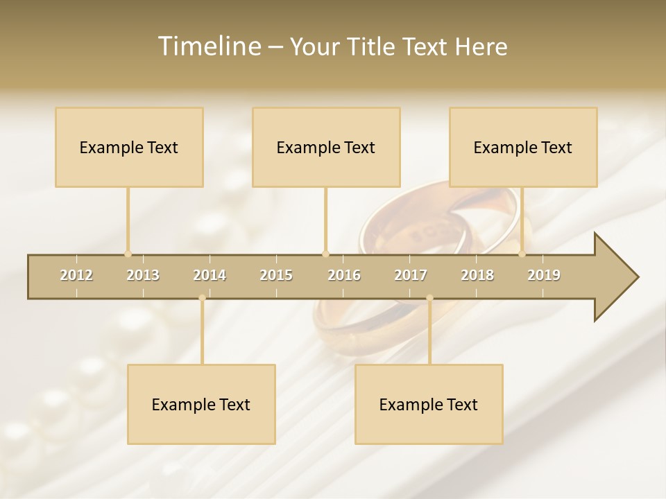 Wedding Golden Invitation PowerPoint Template