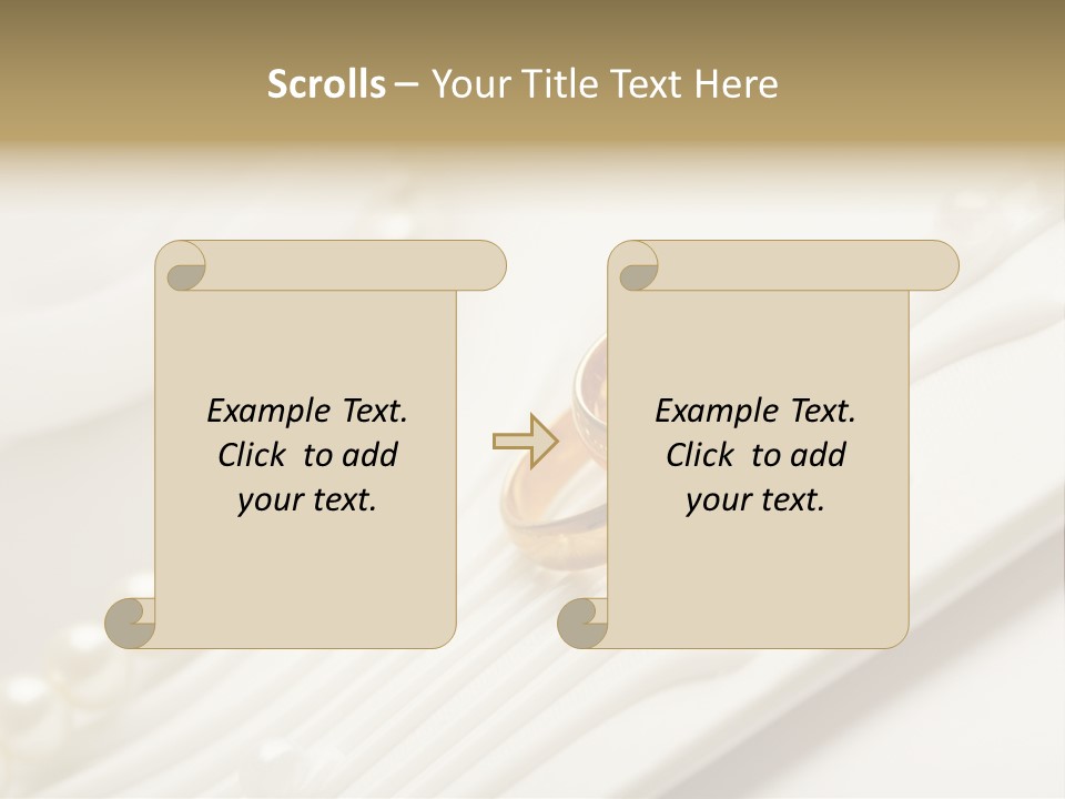 Wedding Golden Invitation PowerPoint Template