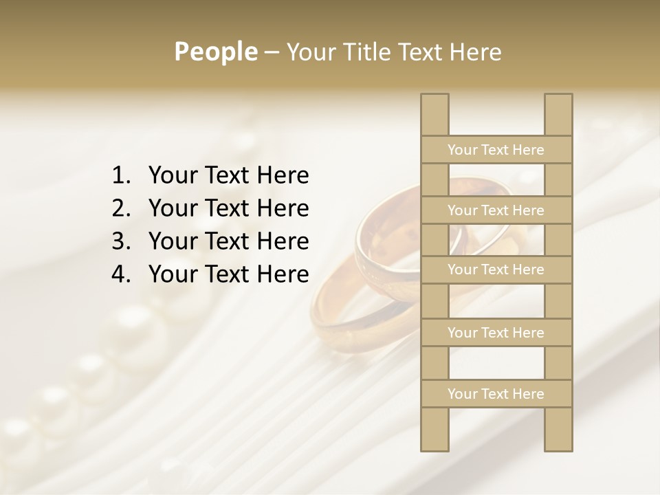 Wedding Golden Invitation PowerPoint Template