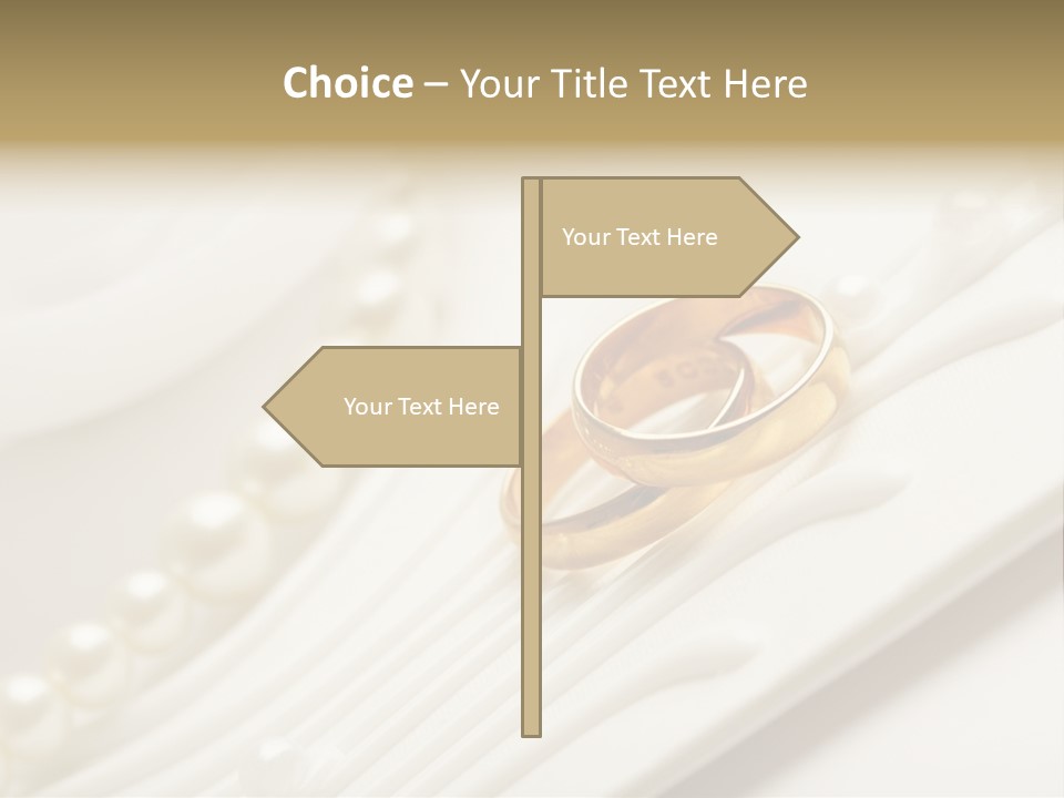 Wedding Golden Invitation PowerPoint Template