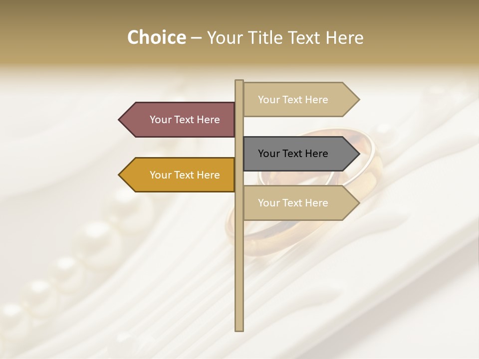 Wedding Golden Invitation PowerPoint Template