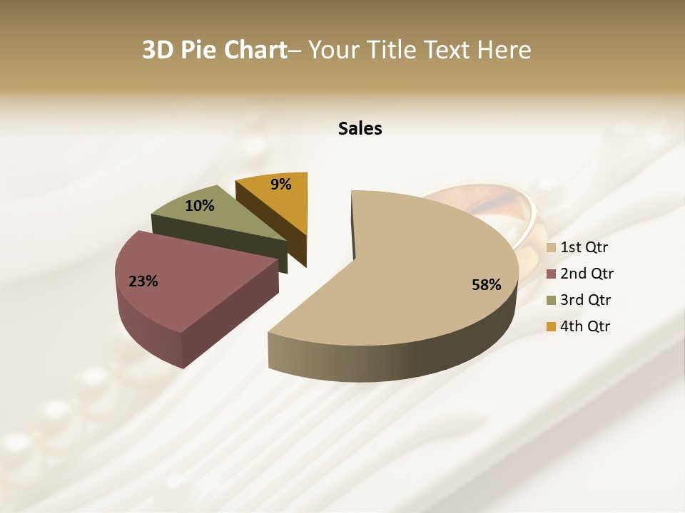 Wedding Golden Invitation PowerPoint Template