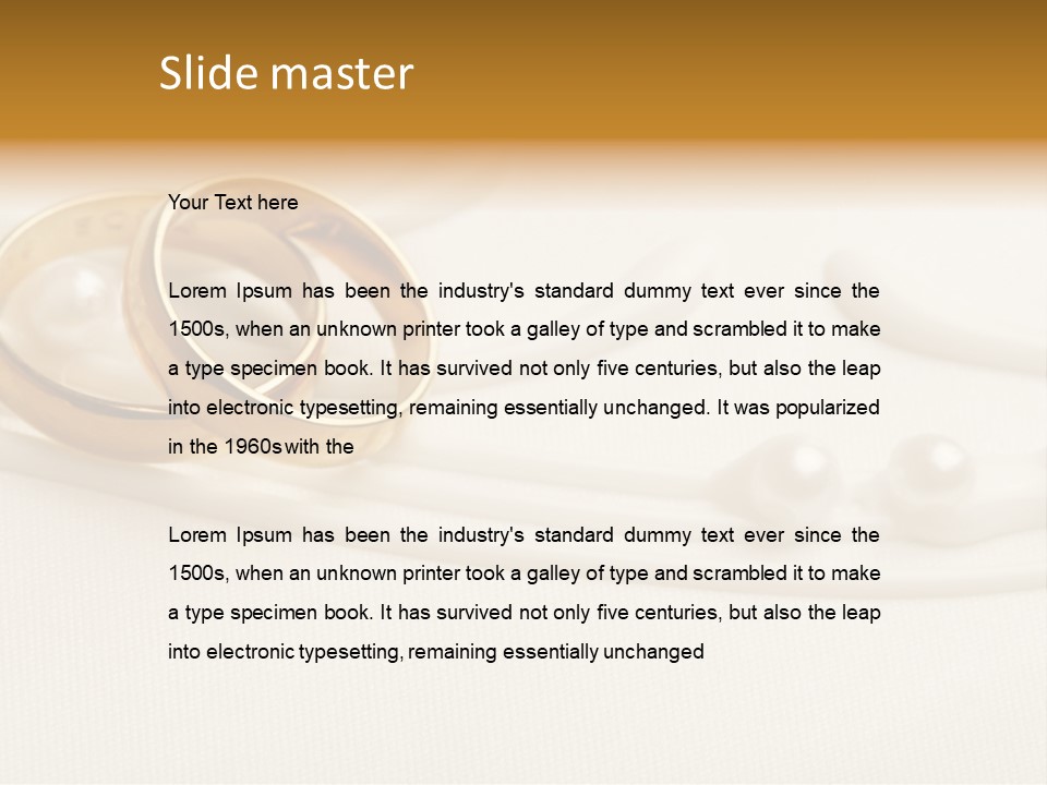 Golden Engagement Gold PowerPoint Template