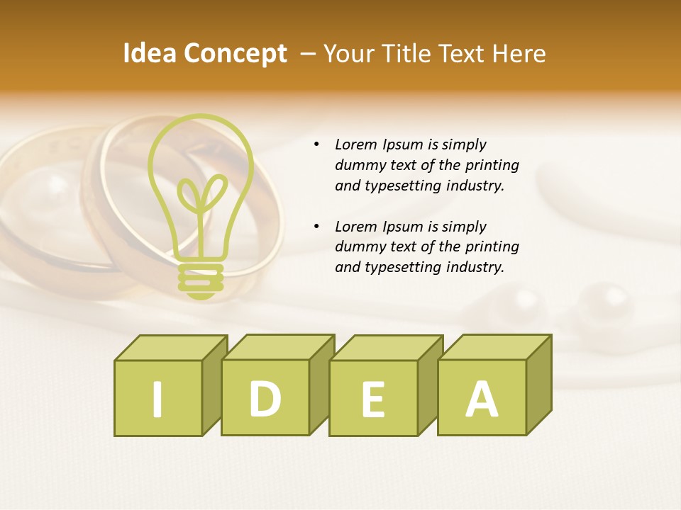 Golden Engagement Gold PowerPoint Template