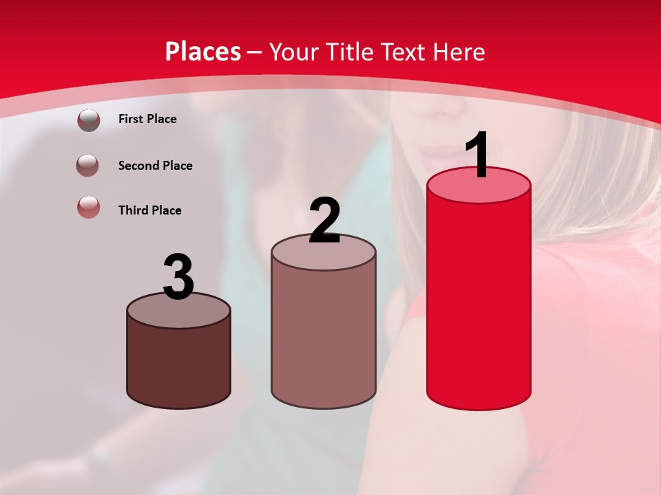 Student Outdoor Female PowerPoint Template