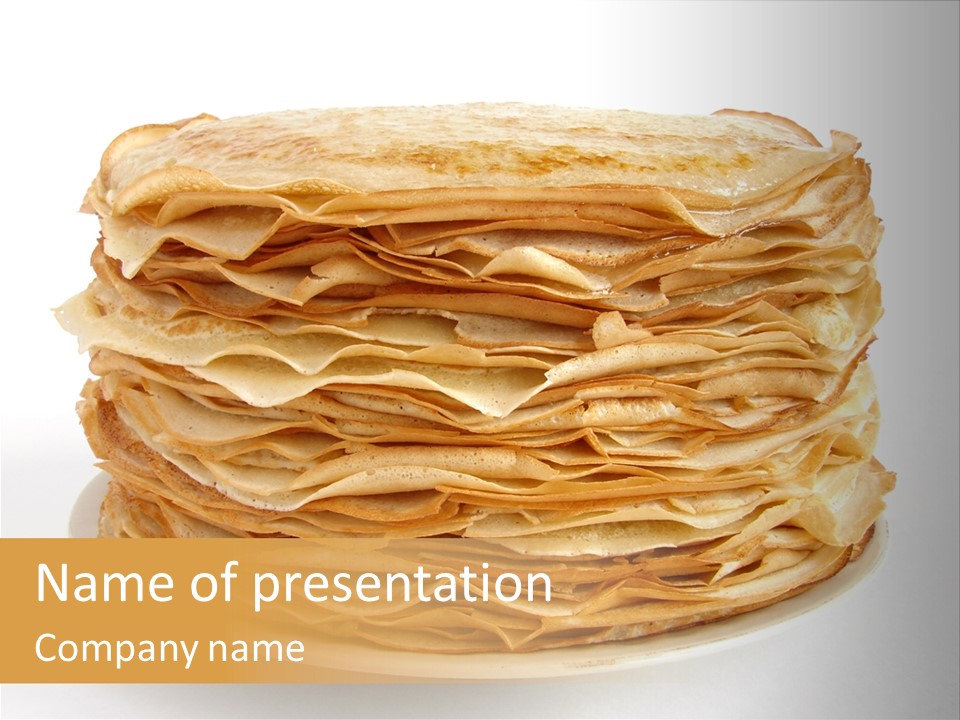 Battercake Cooking Pile PowerPoint Template