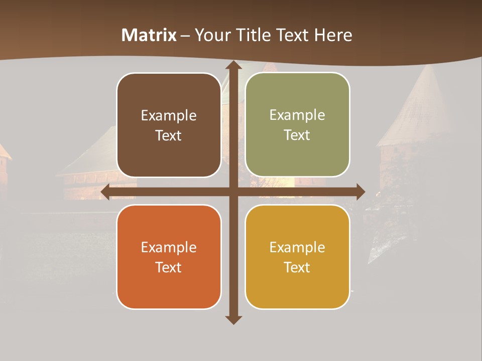 Snow Night Temple PowerPoint Template