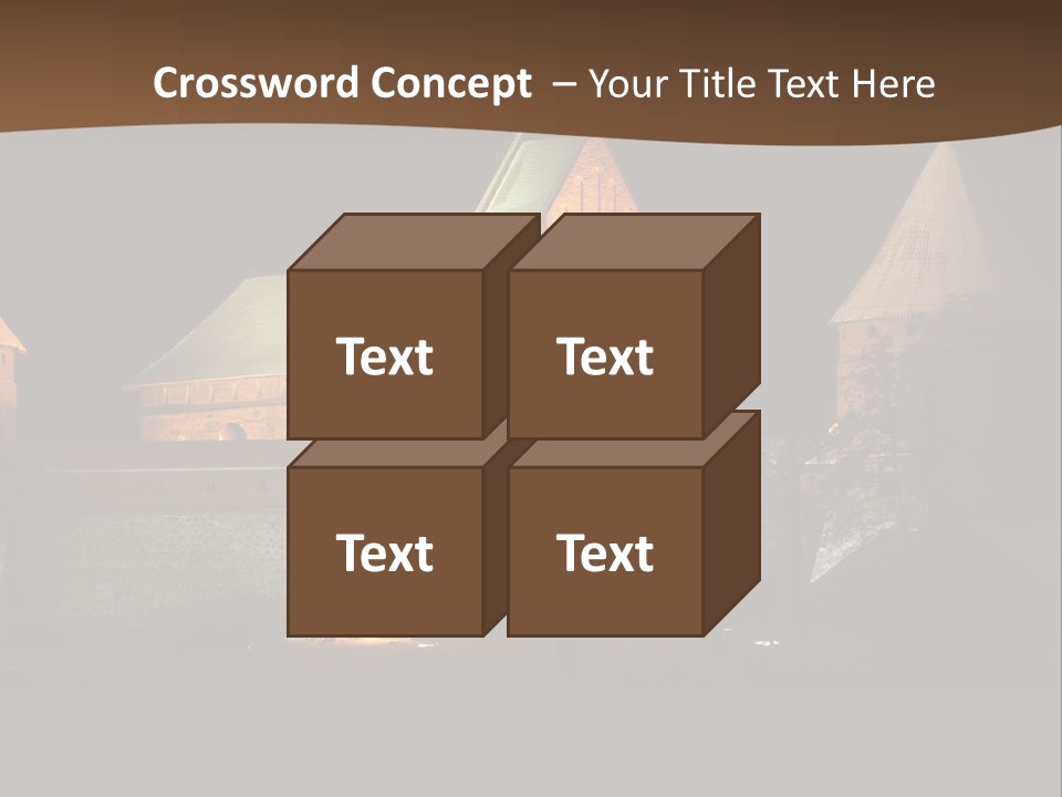 Snow Night Temple PowerPoint Template