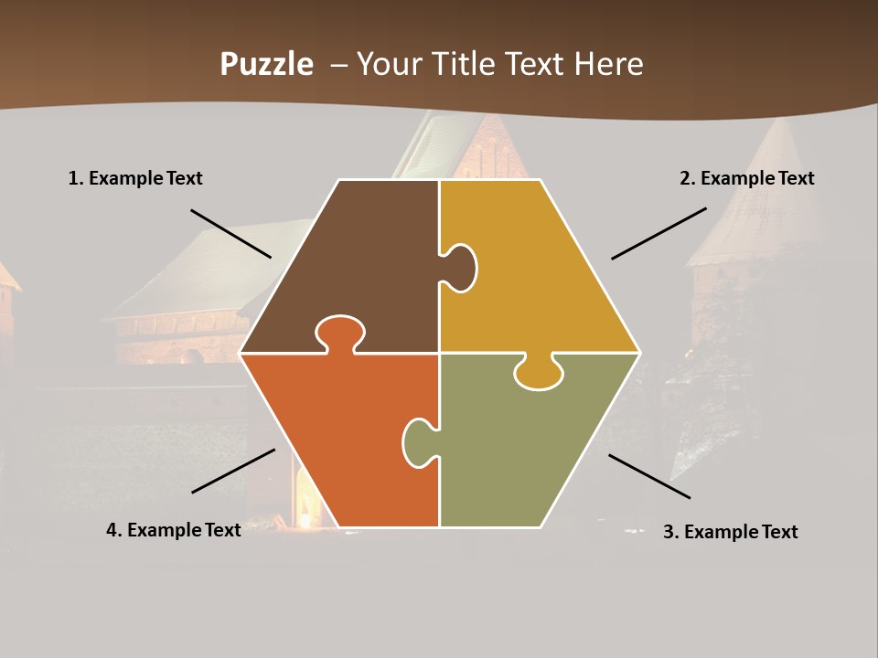 Snow Night Temple PowerPoint Template