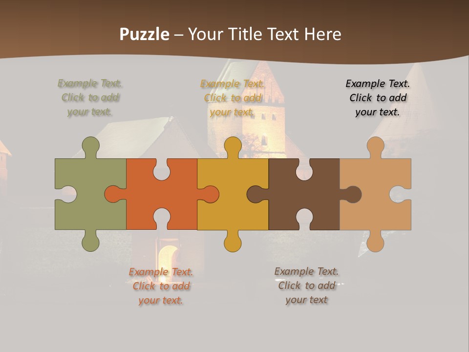 Snow Night Temple PowerPoint Template