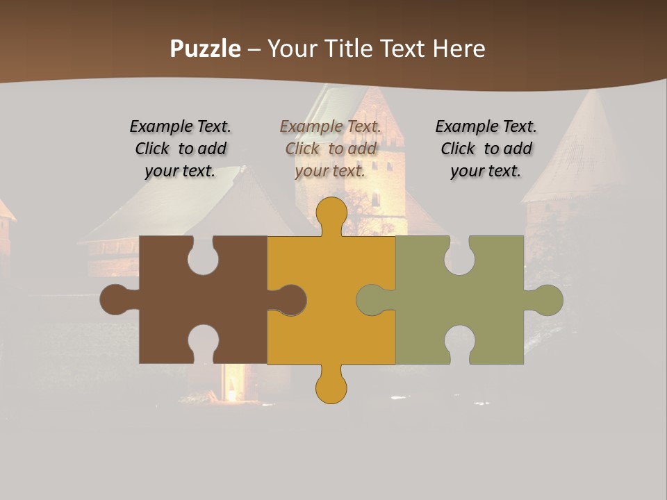 Snow Night Temple PowerPoint Template