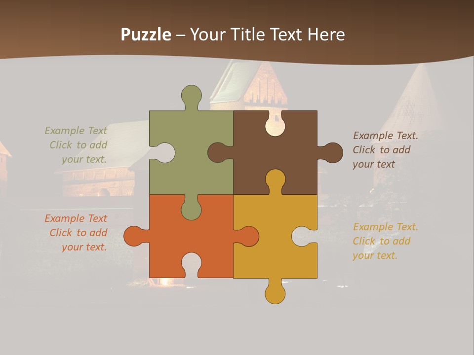 Snow Night Temple PowerPoint Template