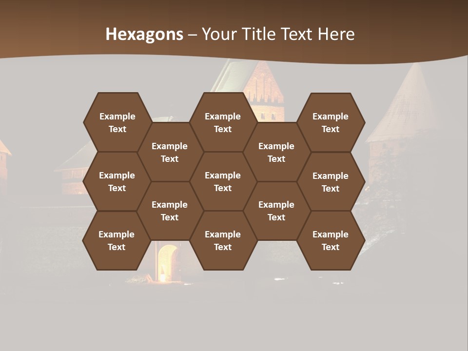 Snow Night Temple PowerPoint Template