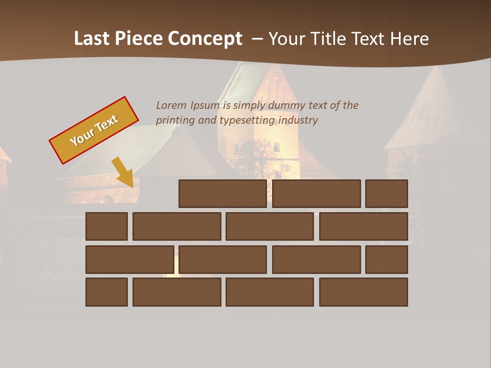 Snow Night Temple PowerPoint Template