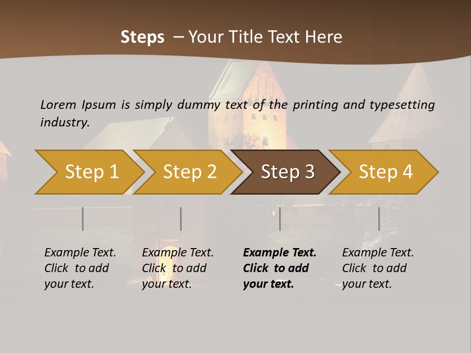 Snow Night Temple PowerPoint Template