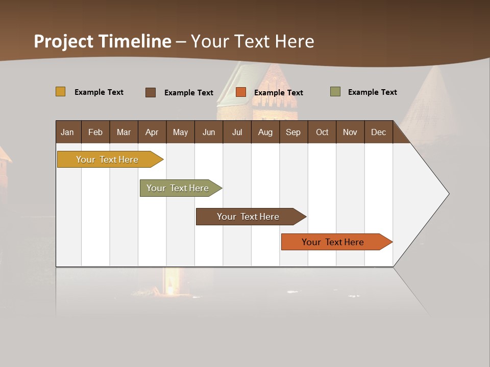 Snow Night Temple PowerPoint Template