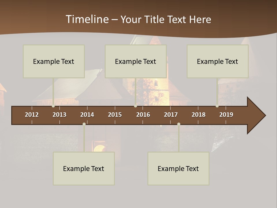 Snow Night Temple PowerPoint Template