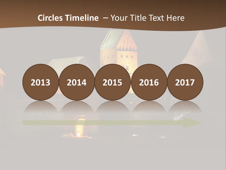 Snow Night Temple PowerPoint Template