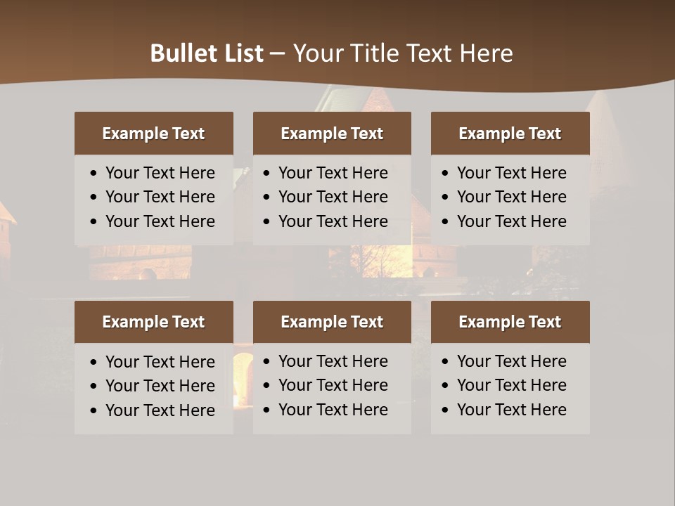 Snow Night Temple PowerPoint Template