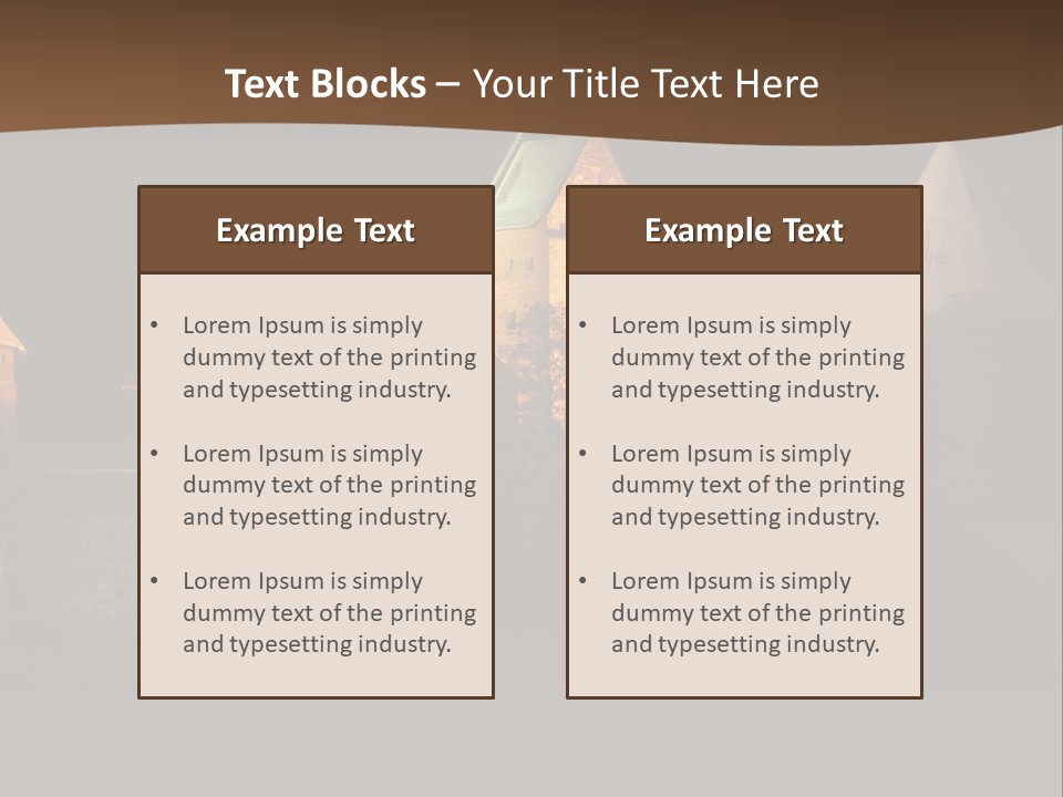 Snow Night Temple PowerPoint Template