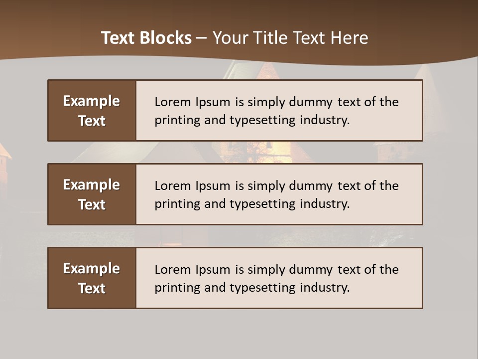 Snow Night Temple PowerPoint Template