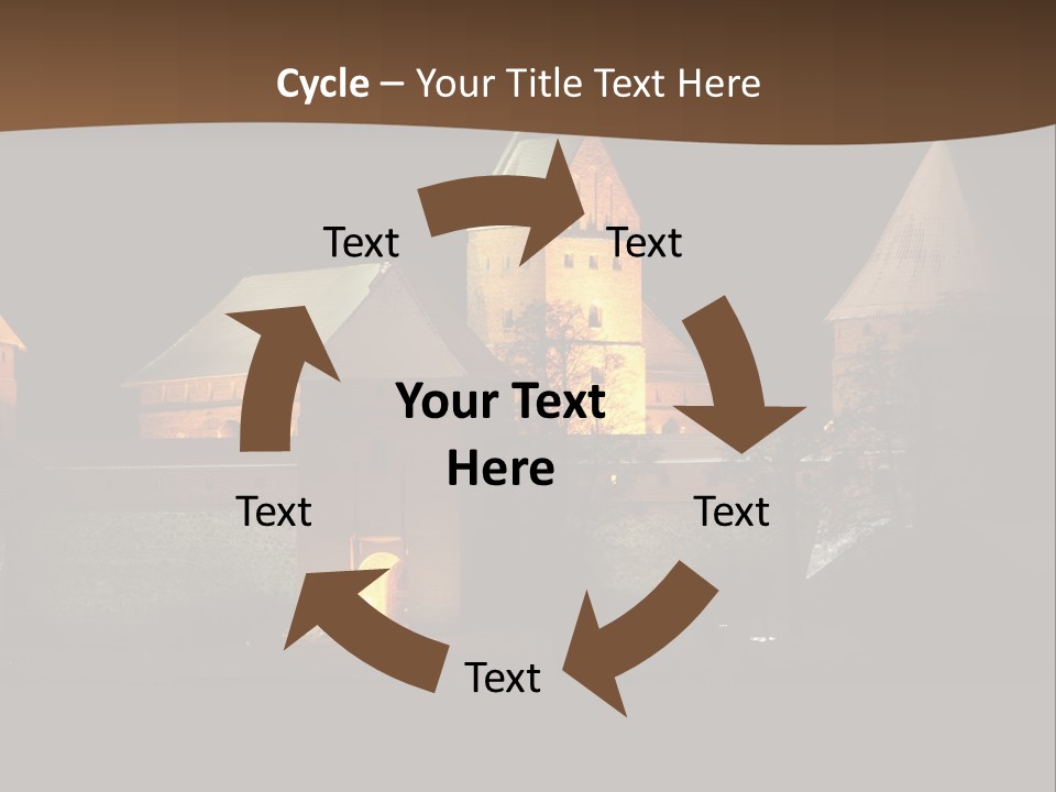 Snow Night Temple PowerPoint Template