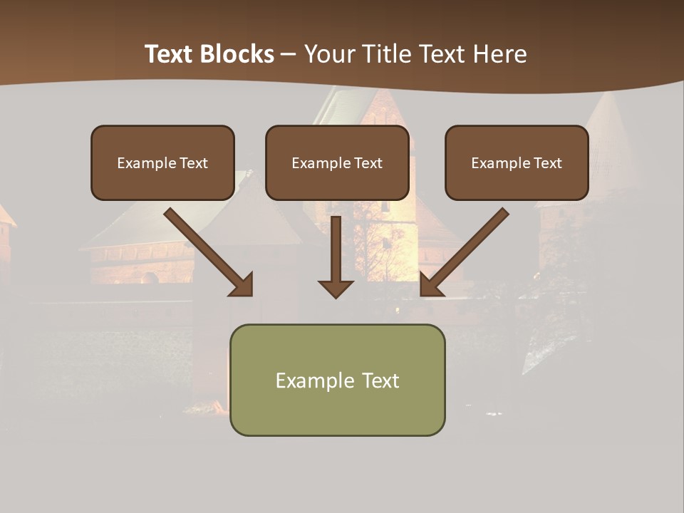 Snow Night Temple PowerPoint Template